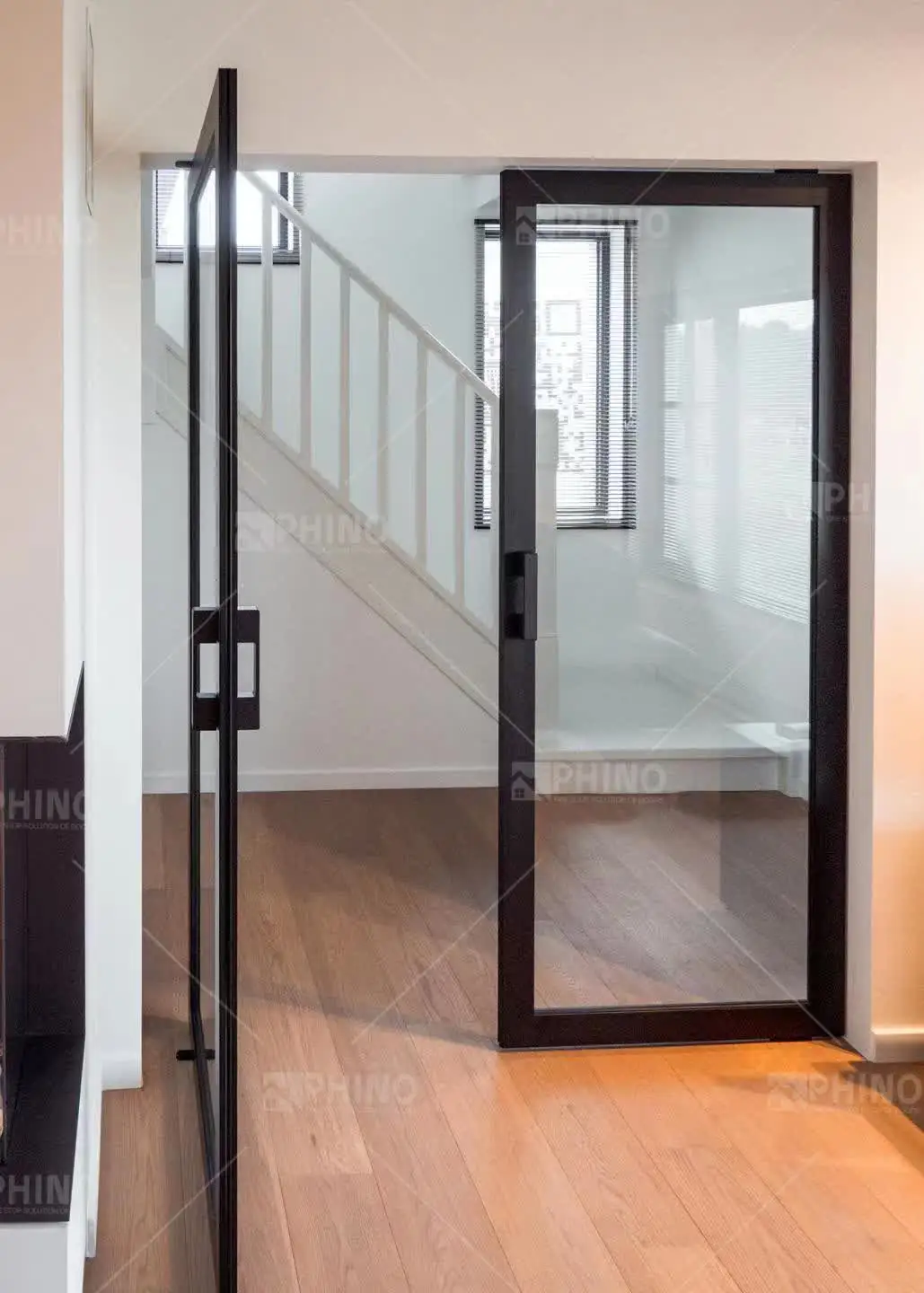 Villa apartment anti theft front entry balcony wrought iron door french doors design