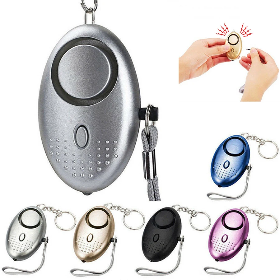 Portable Self Defence Safety 130DB Sound Alarm Women Girl Personal Security Anti Attack Alarm keychain For Emergency Protection