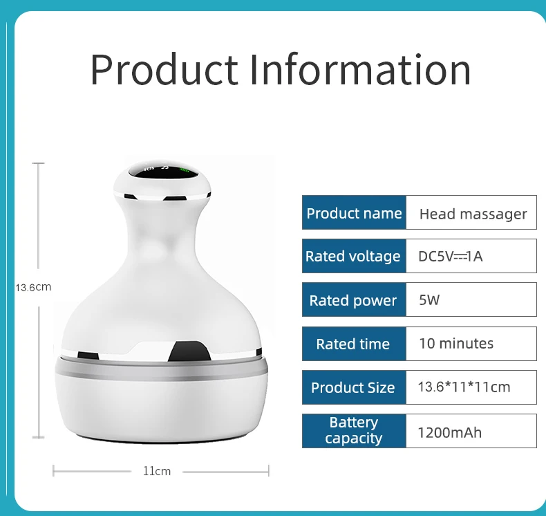 Most Popular Product Portable Mini Cordless Head Spa Stress Relaxing Music Electric Scalp Massager Head Massage Machine