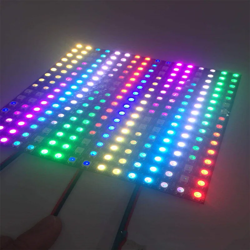 Программируемый Flexible16x16 18x32 WS2812B RGB светодиодная матричная панель PCB матрица светодиодный модуль матрицы