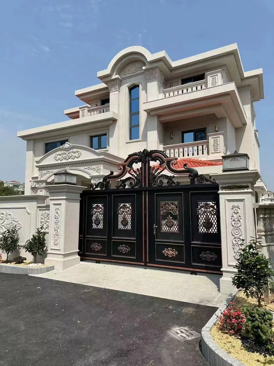 European Style Aluminium Gates Aluminium Villa Gate Electric Garden Gates Grill Design Aluminium Courtyard Sliding Gate For Home