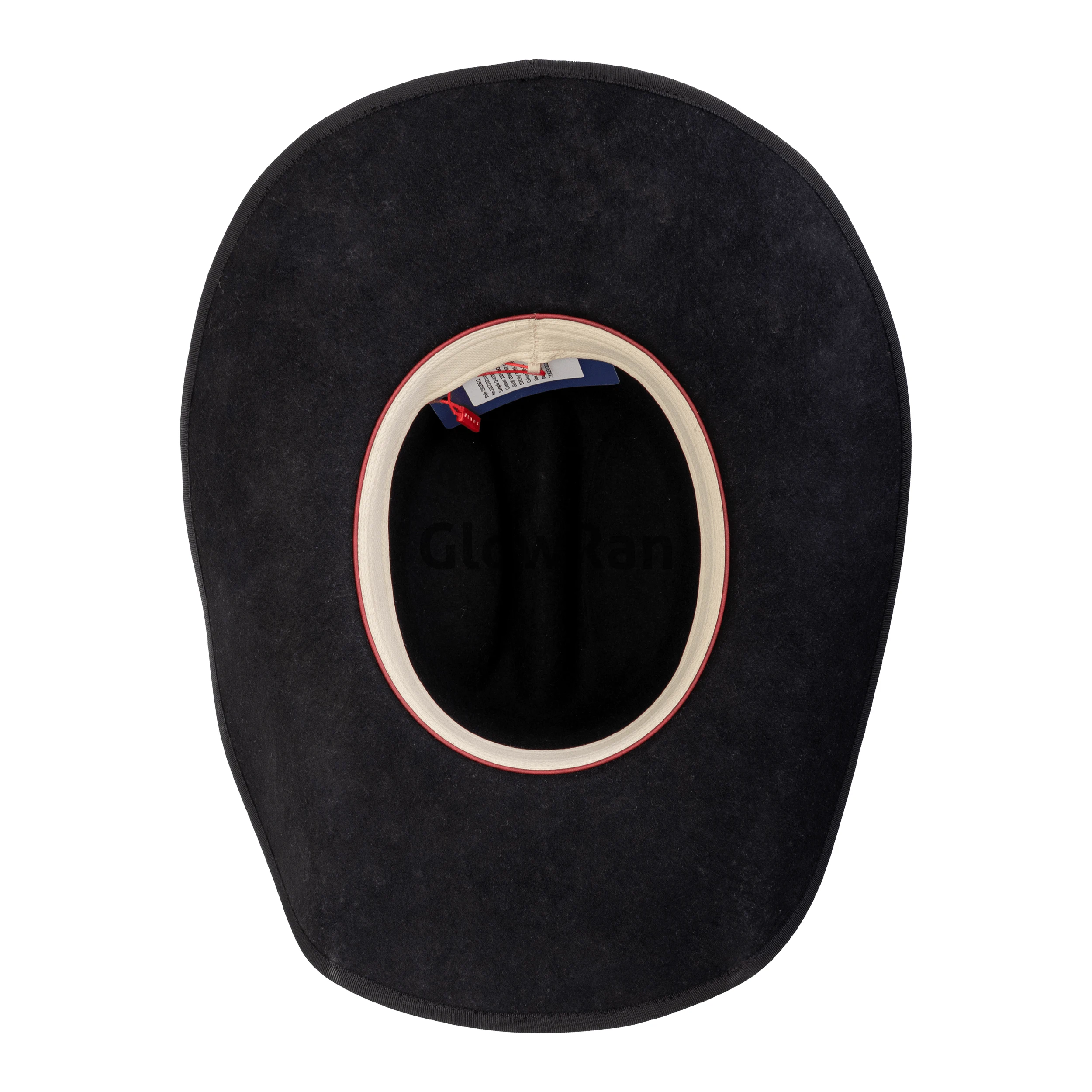 GlowRan 100 Wool Felt Western Black Cowboy Hats For Men Adult Ready To Ship