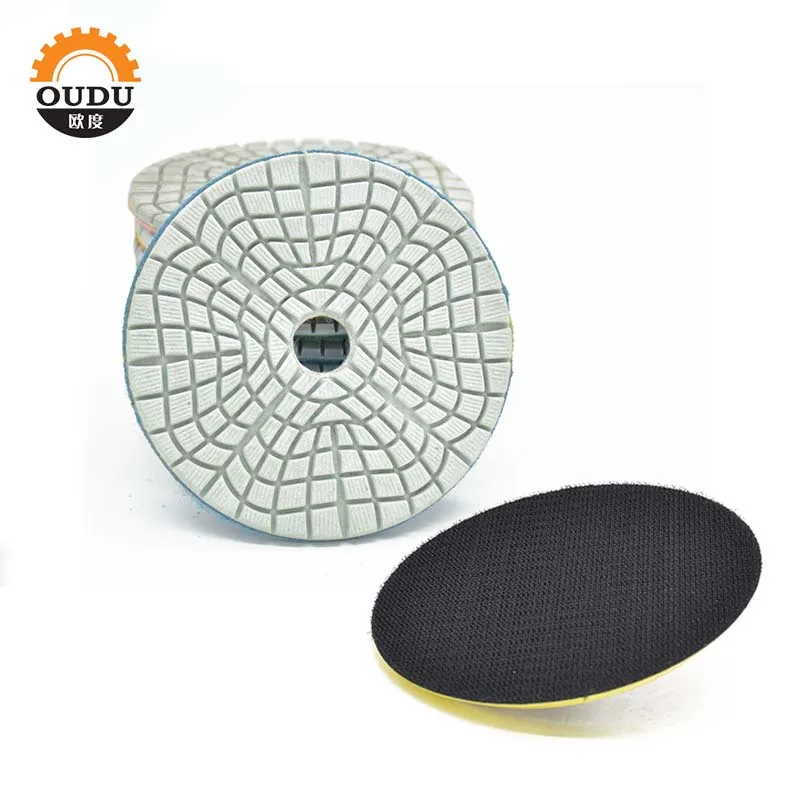 Super Quartz Marble Granite Flexible Dry Wet Diamond 3 Step Polishing Pads for Stone