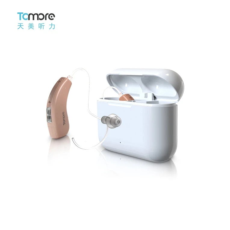 2021 New Design Bte Hearing Aid Rechargeable Hearing Amplifier Digital Invisible Mini Hearing Aid Equipment for the elderly