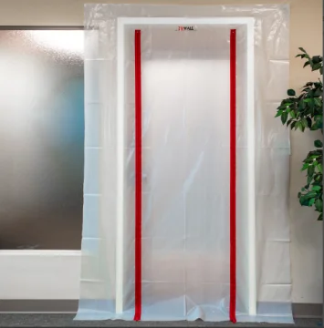 TOMA zip door pp non-woven anti dust zip door customized zip door curtain plastic curtains
