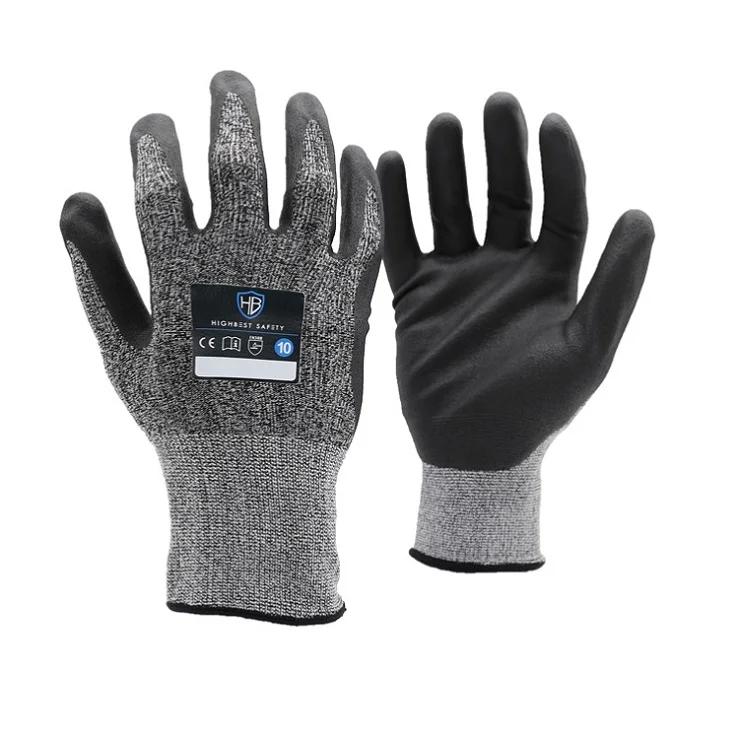 Everyday use nitrile work gloves CG 2018 salt pepper anti-slip oil repellent automotive assembly maintenance use