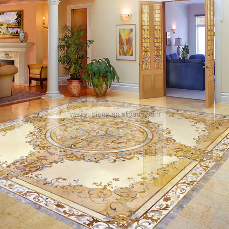 Luxury custom floor waterjet marble medallion tile on alibabacom