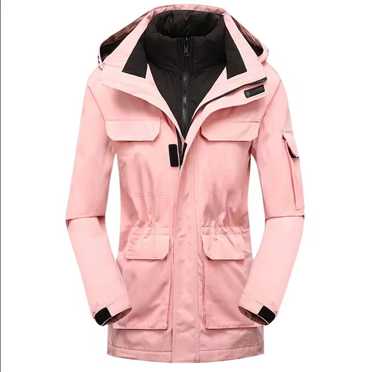 3 in 1 Detachable hat liner multi-colored waterproof windproof  hiking outdoor  down  hardshell jacket