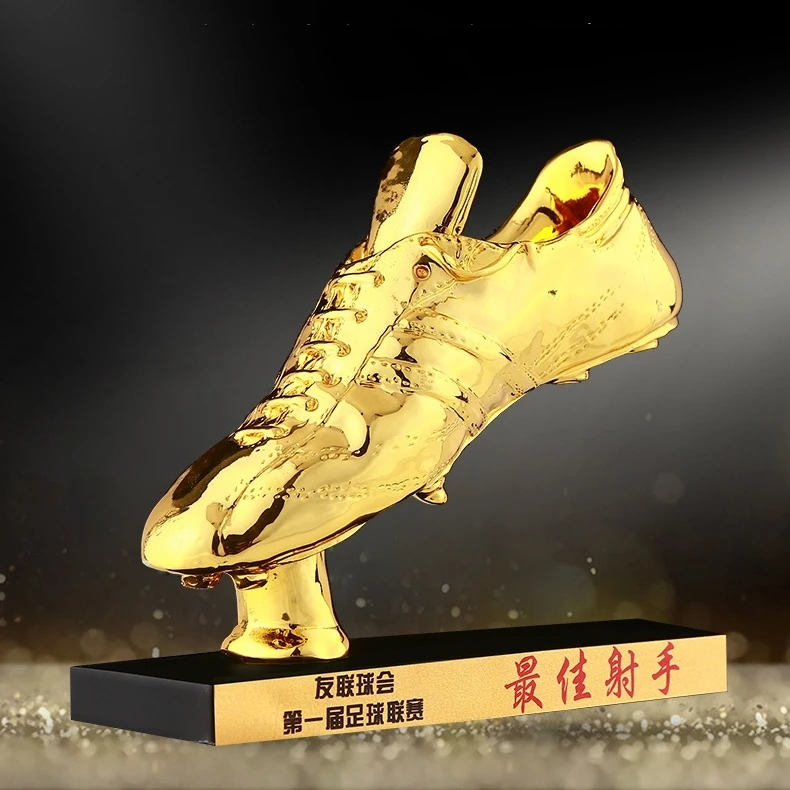 Cheap New Design Resin Trophy 2023 Personality Custom Resin Soccer Trophy Factory Golden Boot Football Winner Cup Trophy