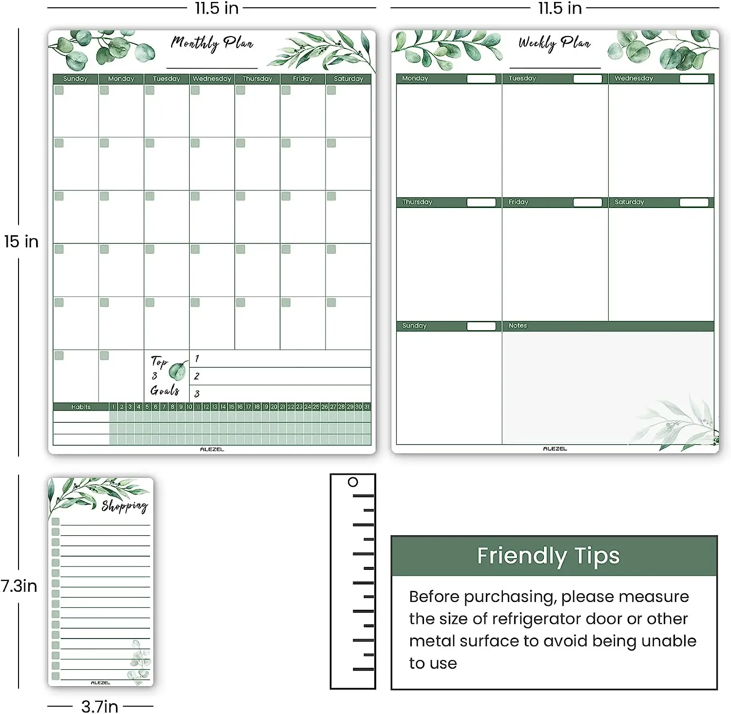 2023 to 2024 upgrade innovative custom calendar large outdoor stickers magnetic perpetual calendar