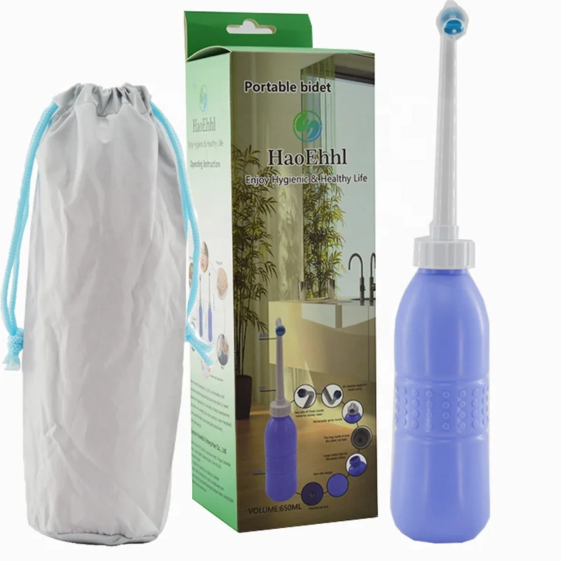 HaoEhhl OEM/ODM 650ml Portable Travel handy Bidet Bottle/Personal Hygiene Bottle Bidet for Man, Women, Kids