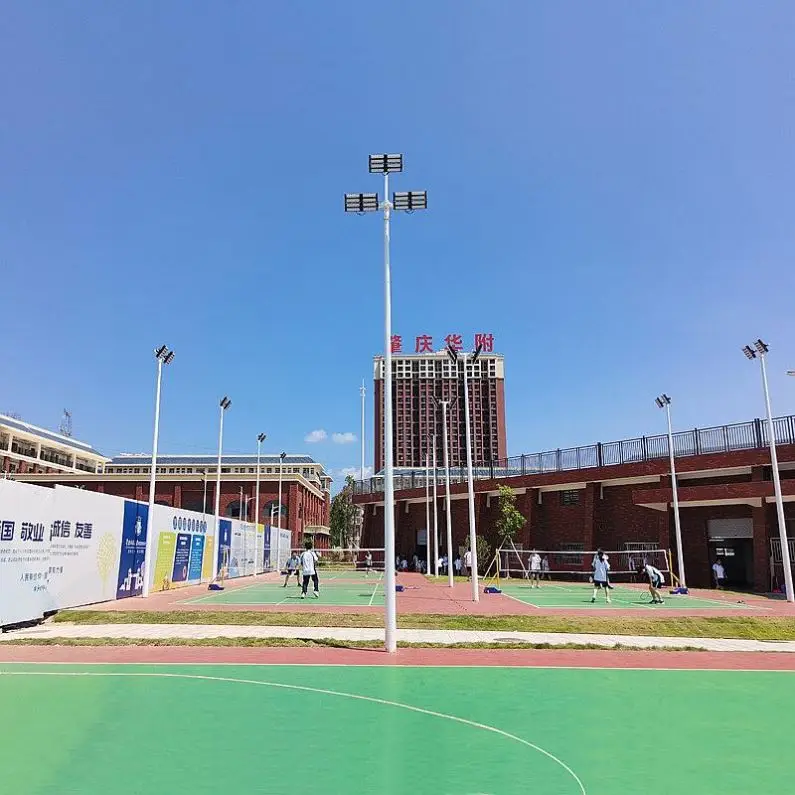 Outdoor high mast stadium sport field led flood light pole 10m 12m 15m 18m 20m 25m 30m high mast flood lighting poles