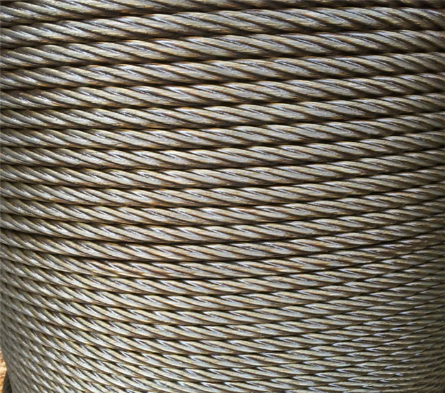1570mpa  1770mpa 9.5 15mm 6X36 FC/IWRC/IWS Ungalvanized Steel Wire Rope