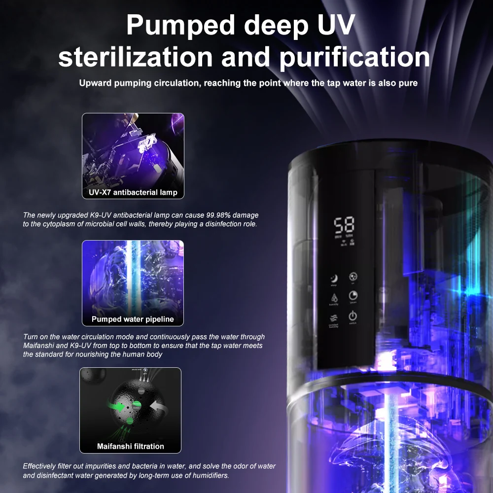 Fog diffusion 9L large capacity room Ultrasonic Humidifier bedroom commercial air home essential mist maker wholesale