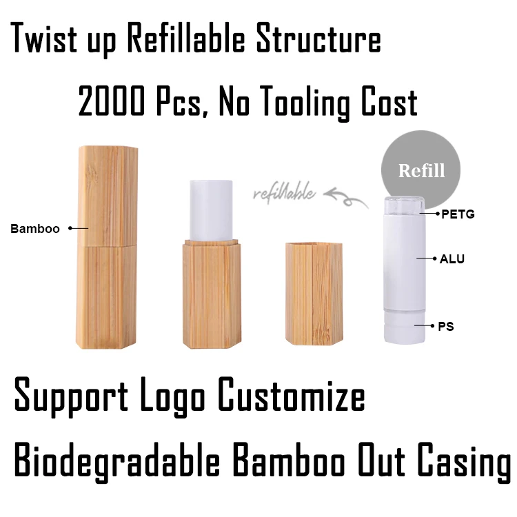 Twist Push Pull Roll up Screw Closure Cap Cover with Safety Seal Refillable Standing Gold Collar Lipstick Lipbalm Tube