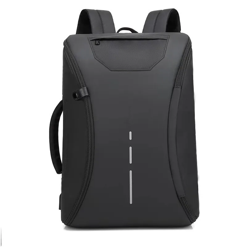 Outdoor Men Waterproof School Black Laptop Bag with Charger