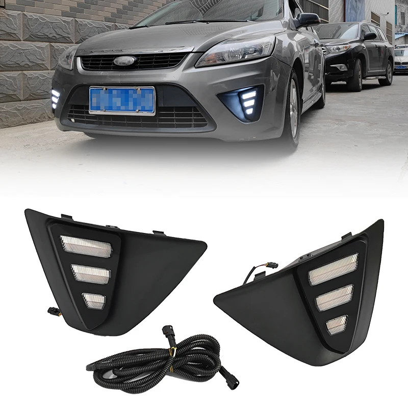 High quality Modified Daytime Running Lights Front Fog Lights Decorative Lights For Ford Focus 09-12