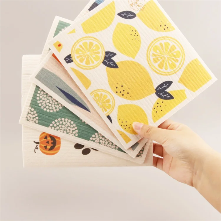 cartoon compressed sponge sheets kitchen round cellulose sponge biodegradable cellulose compressed sponges