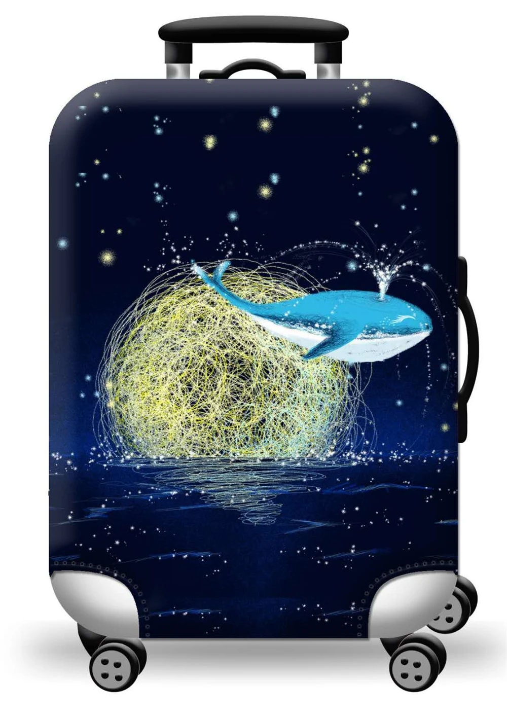 Stylish 3D Floral Spandex Luggage Cover Ready Stock XL Dustproof Protective Suitcase Cover Mainly Made Neoprene Polyester Fabric