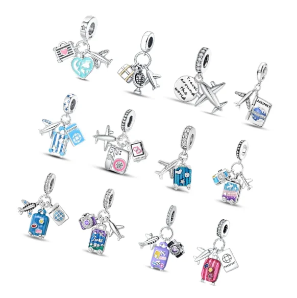 Toderi factory custom New arrival Thailand Jewelry national flag diy bracelet 925 sterling silver charms for jewelry making