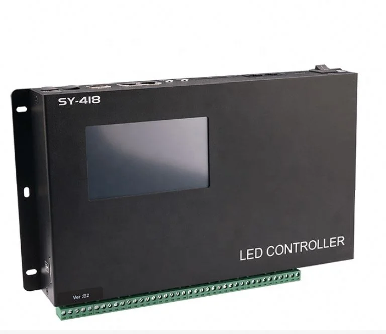 SY-418-B2 Screen Touch Musical Controller DMX to SPI AC100V- 240V  8 channels DMX512 Programmable Digital Led Controller