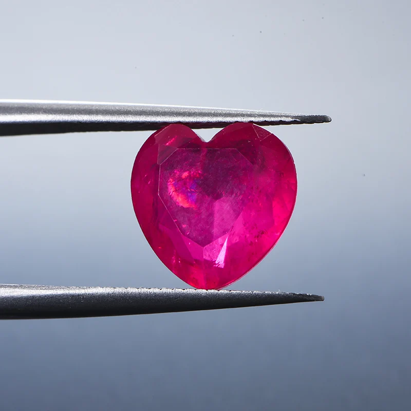 New Arrival Loose Diamond Wholesale Heart Ruby For Ring & Necklace Accessory Fusion Stone