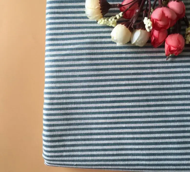 Strip Printed Cotton&Linen Cloth Home Textiles Fabric Of Handmade DIY Sewing Materials Crafts