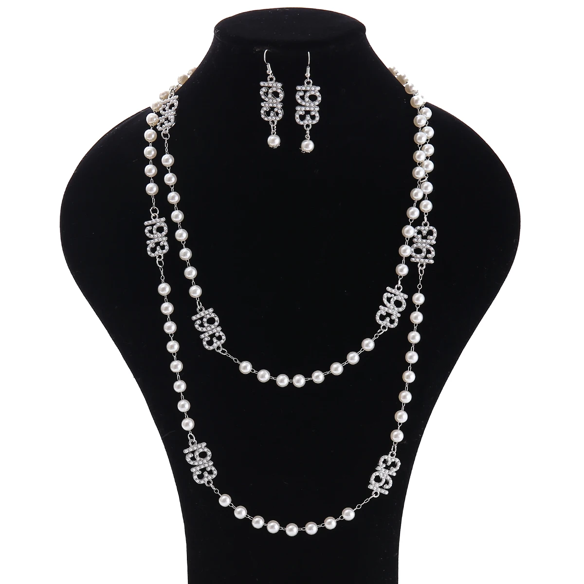 High Quality Sorority Delta Inspired Making 1913 Founding Year Charms Decorated Greek DST Necklace And Earrings Jewelry Set