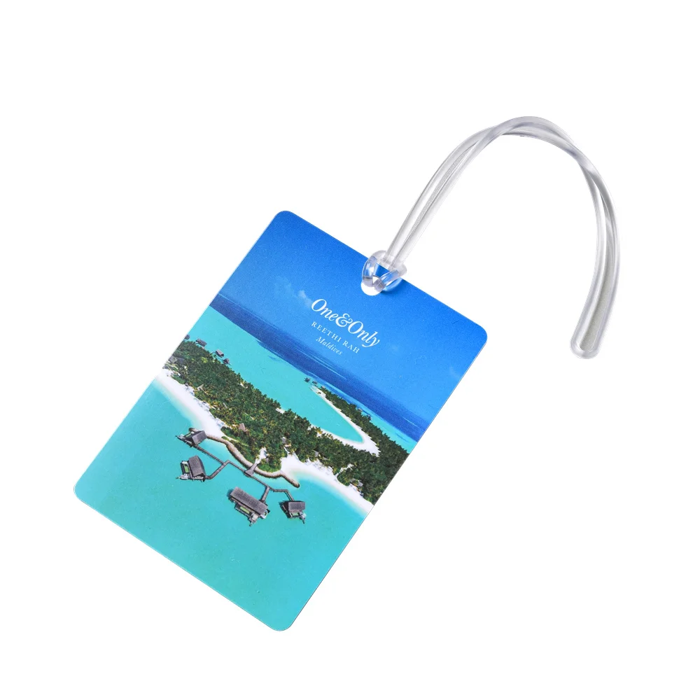 Factory Manufacture Various Custom Made Loop Strap Sublimation  PVC Luggage Tag travel tags luggage tag custom logo