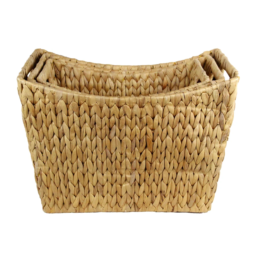 Factory wholesale High Quality  Water Hyacinth Home Decor Storage Basket