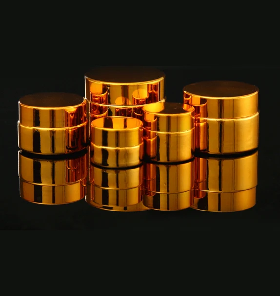 Luxury  Gold Sliver Glass Essential Oil Bottle With Dropper Cosmetic Packaging  Roller Cream Jar Set Skin Suit