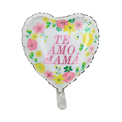 New 18 Inch Spanish Happy Mothers Day Balloons Gift Te Amo Feliz Dia Mama Foil aluminum de la madre Globos For Party Decoration