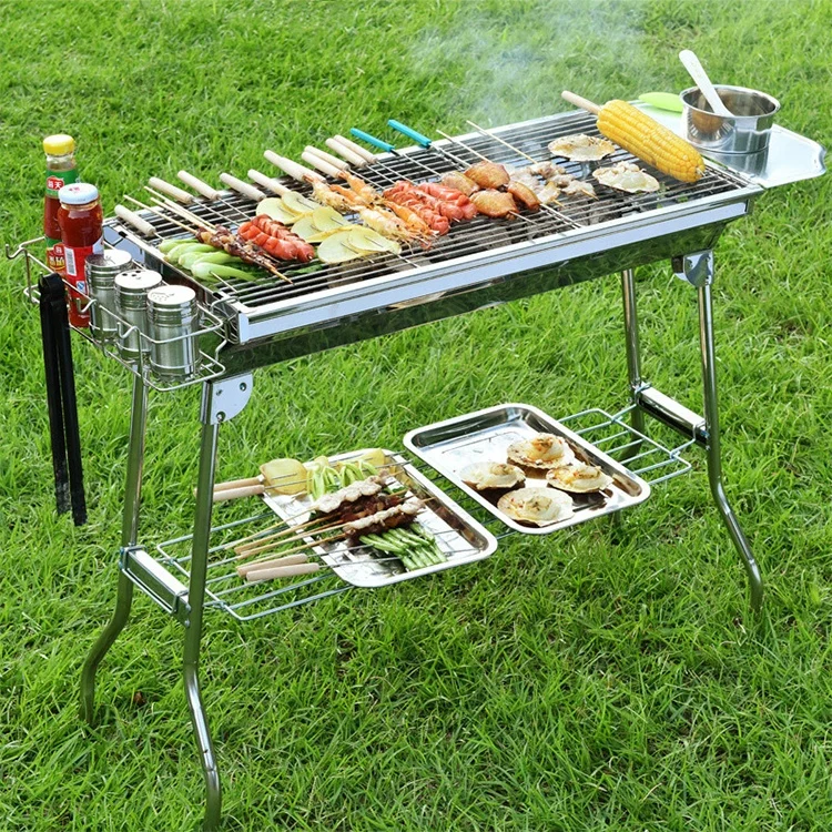 Professional Manufacturer Outdoor Portable Fireproof Charcoal Barbecue BBQ Grill