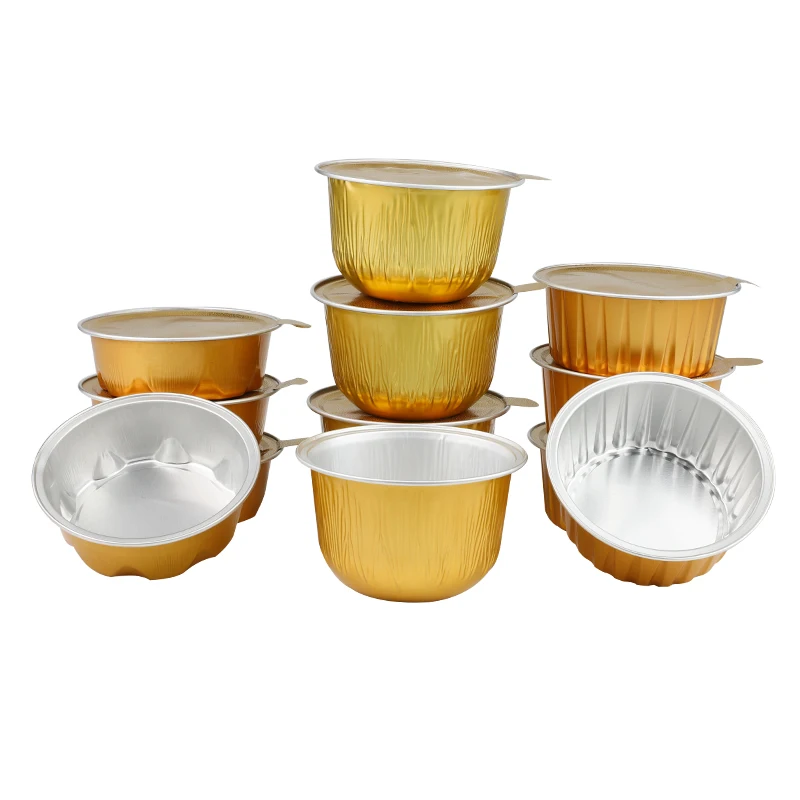 OEM Logo Small Size Aluminium Foil Container  Disposable Cupcake Container