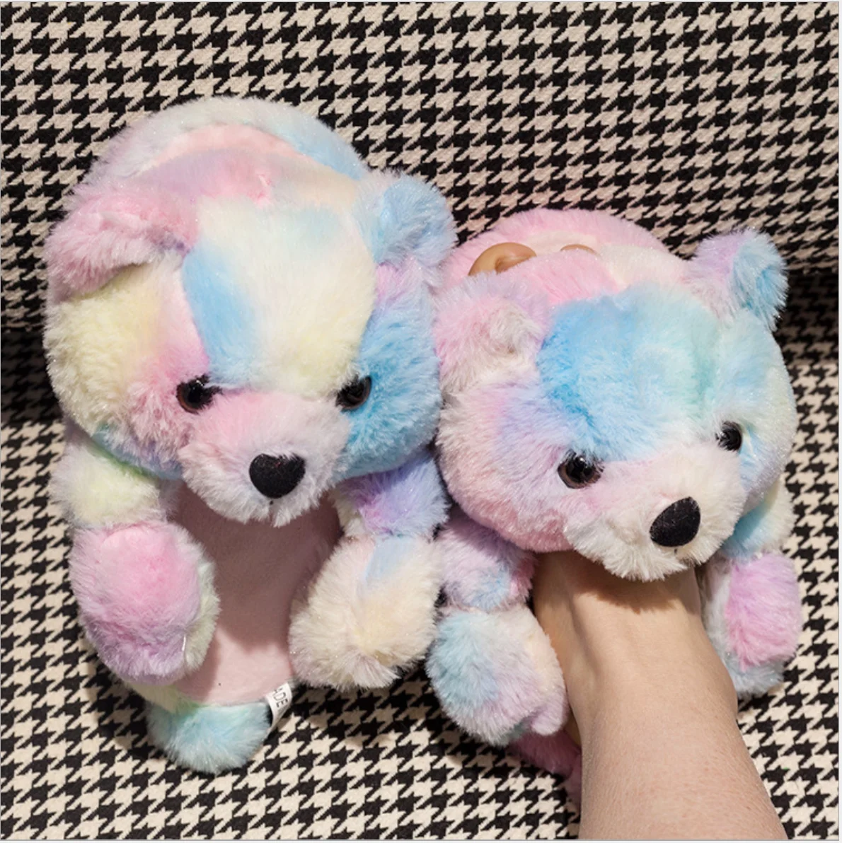 Teddy Bear Plush Soft Slipper Fuzzy Teddy Bear Slippers Winter Fluffy Home For Women Girls