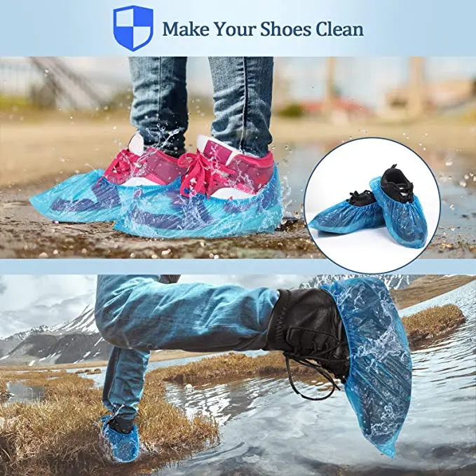 Disposable Medical surgical non skid anti slip PE CPE Shoe Cover