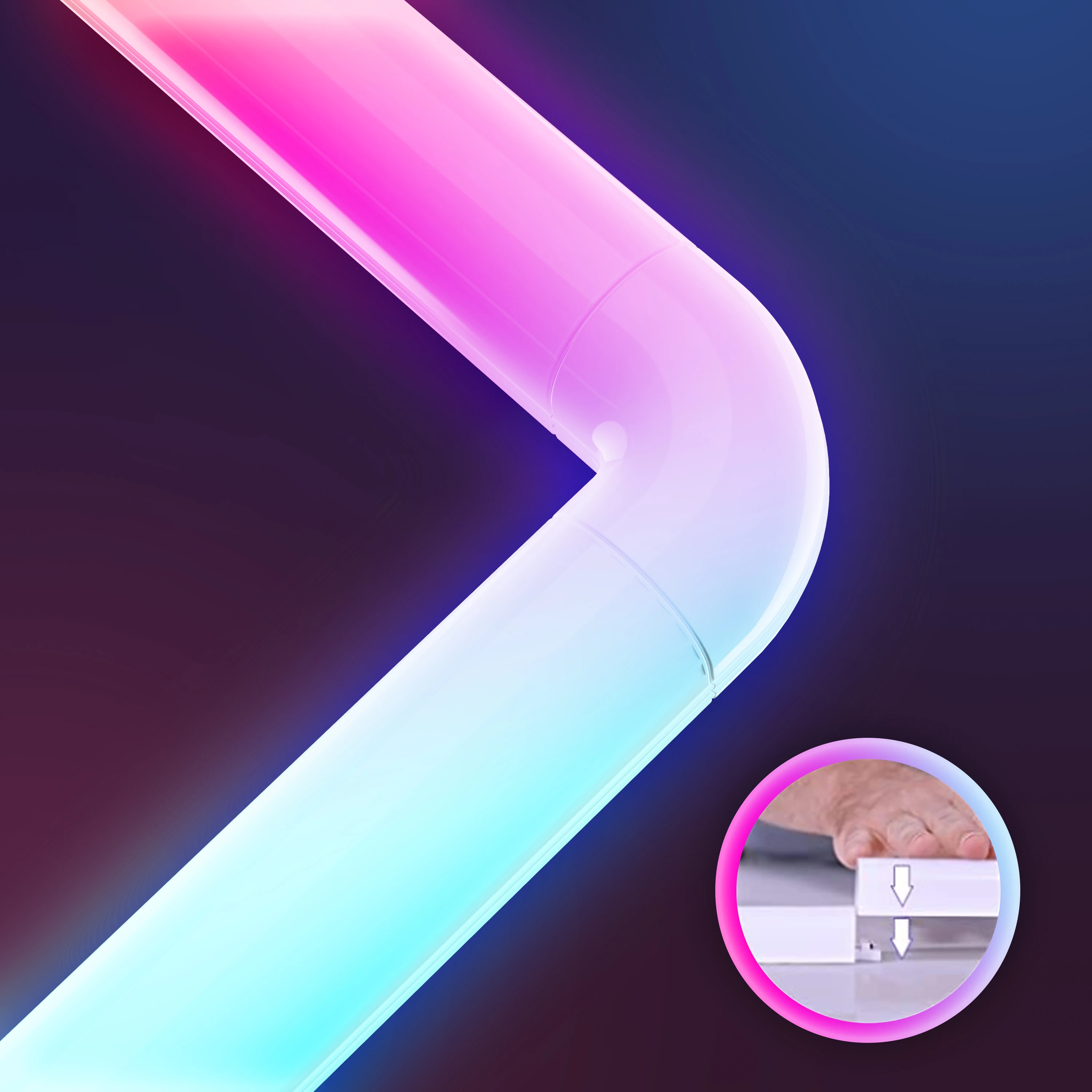 LED Smart Wall Light RGBIC Light Blue tooth WIFI Tuya APP Control Music Sync DIY Night Light TV Bedroom Game Room Bar Decoration