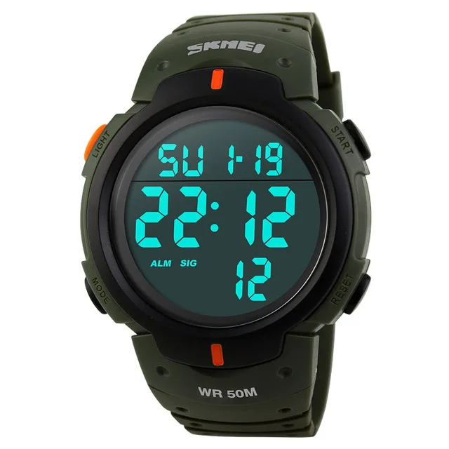 SKMEI 1068 Outdoor Mens Big Dial Waterproof Digital Watch Reloj Hombre