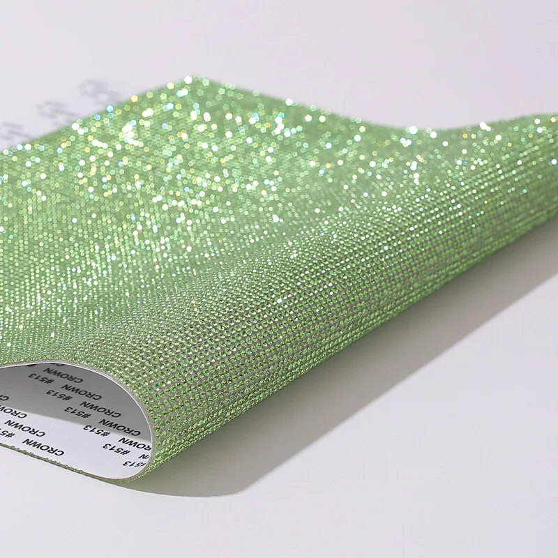 SINRONG High Quality 24*40cm Crystal Self-Adhesive Diamond Roll Versatile Use in Accessories Shoes Garments Bags