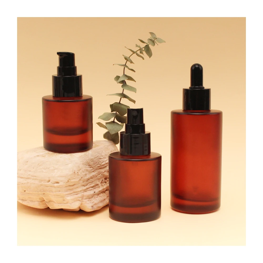 1oz 2oz 4oz 15ml 30ml 60ml 120ml 1 2 4 Oz Amber Cosmetics Empty Essential Oil Face Serum Glass Dropper Bottles With Dropper