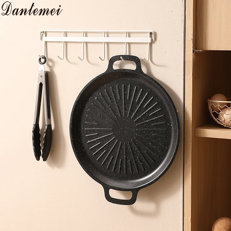 Best Seller Stainless Steel BBQ Grill Non-stick Grill Barbecue Outdoor Cookware Round Frying Pan