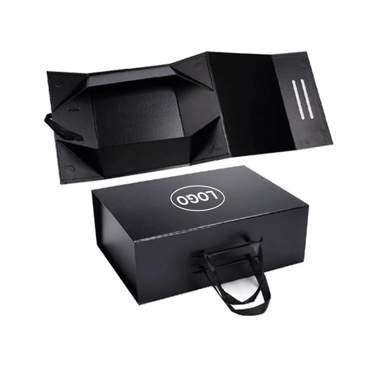 Luxury Recycled Collapsible White Rigid Magnetic Gift Box Matte With Magnetic Closure Lid with Insert for Wine Bottle