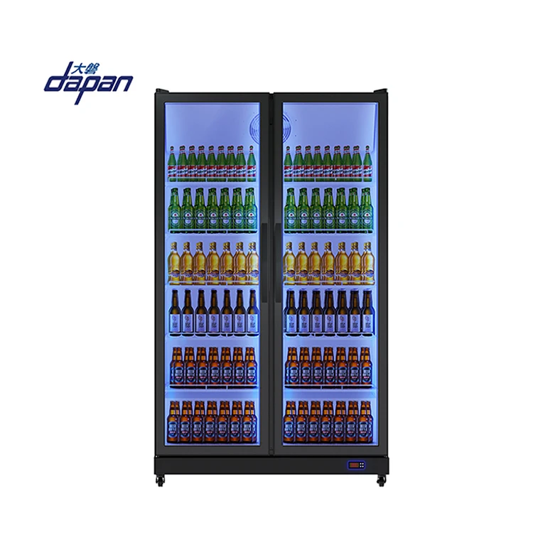 Supermarket Display Fridges Commercial Refrigerator Drink Cooler Glass Display Refrigerator