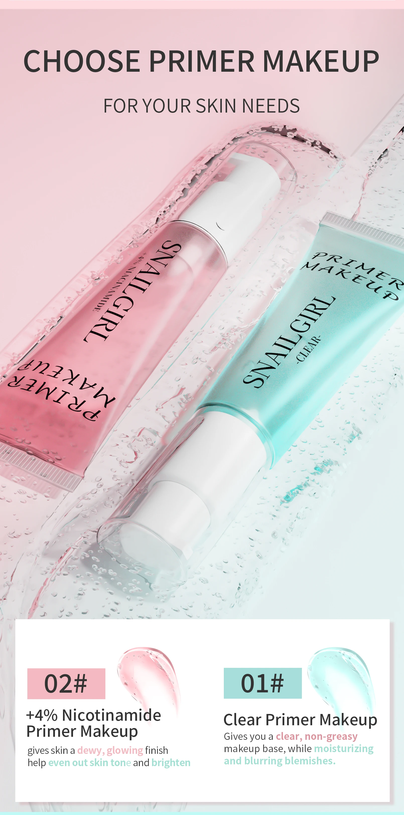 Facial make up primer maquillage hydrating healthy glow primer face serums no filterporeless base smoothing primer makeup