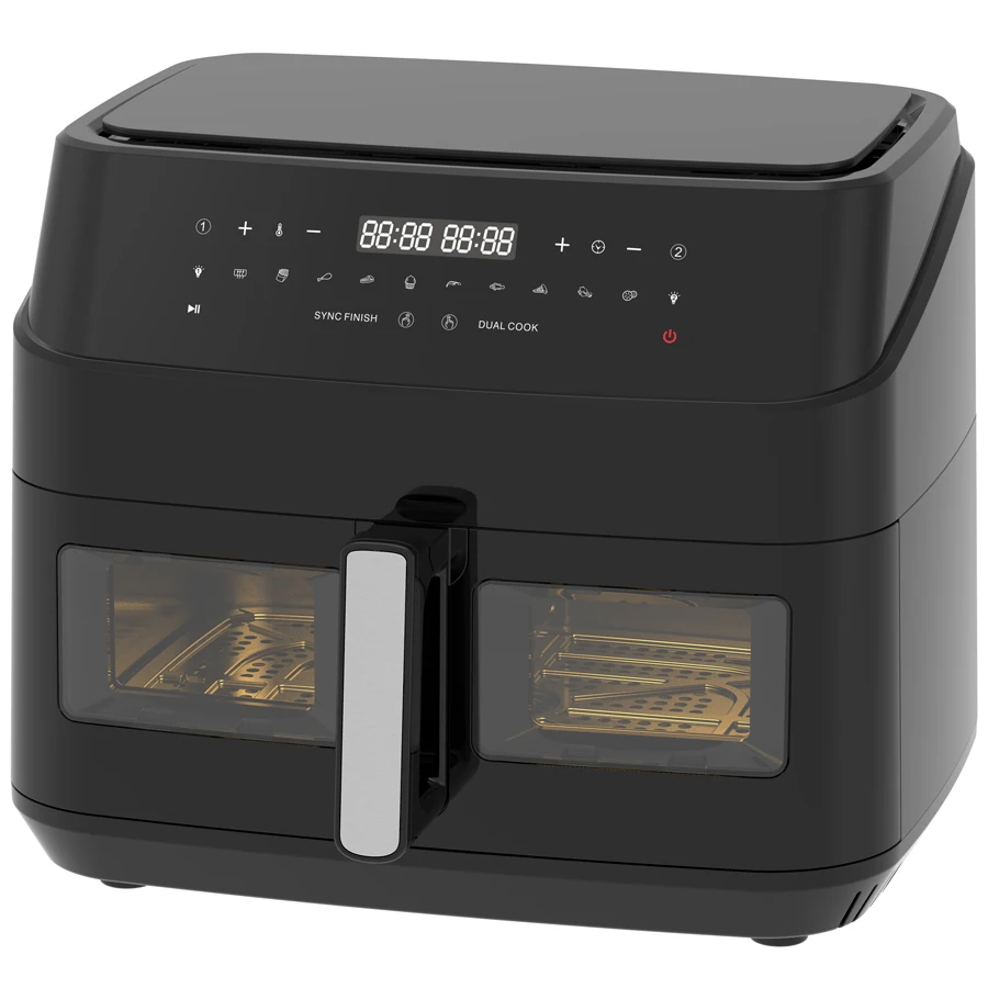 Professional Factory Detachable Container Airy Oven Electric Control Oil Free Air Fryer For Home Dual Pot