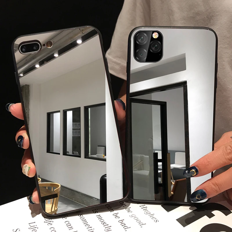 Fashion Makeup PC TPU Mirror Cases for iPhone 13 Pro Max 12 XR XS Max 7 8 Plus SE 2020