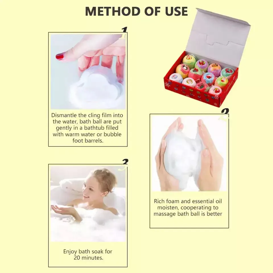 Private Label OEM ODM Wholesale Bath Supplies Bombs Christmas Baby Gift Set