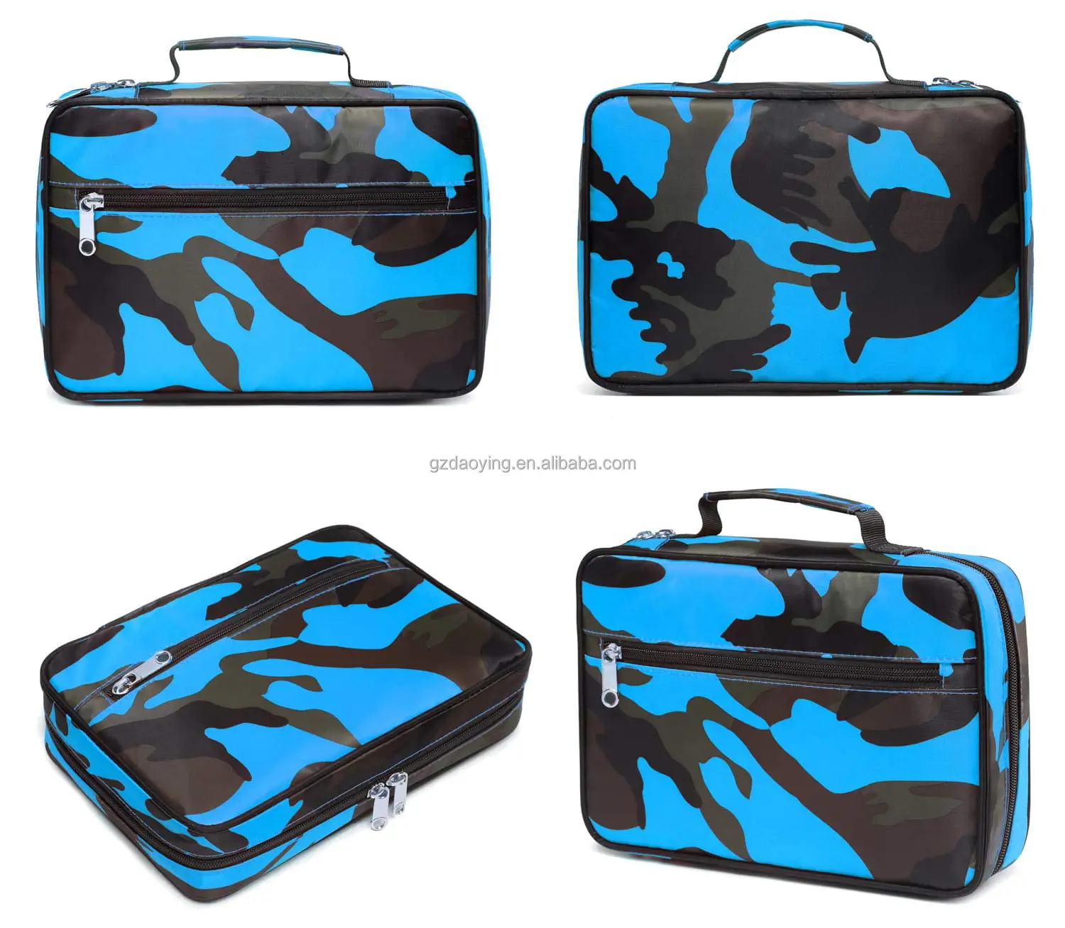 Camouflage Blue Bible Carrier Lds Scripture Tote Hand Bags Girls Boys Women Ladies Bible Travel Case for Youth Kids Teens