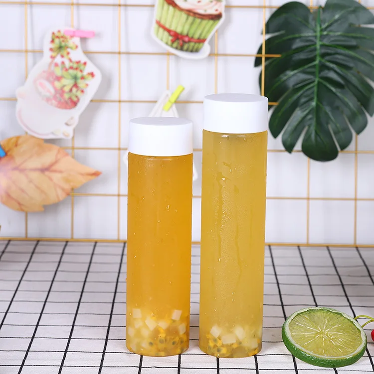 400ml 500ml 600ml Beverage Containers Plastic 16 oz Fruit Juice Bottles With Screw Caps