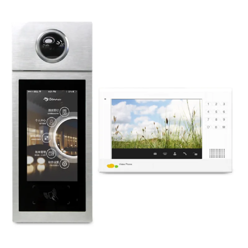 Premium Video Door Bell 7' Touch Screen Outdoor Station Wired IP Intercom Video Intercom System